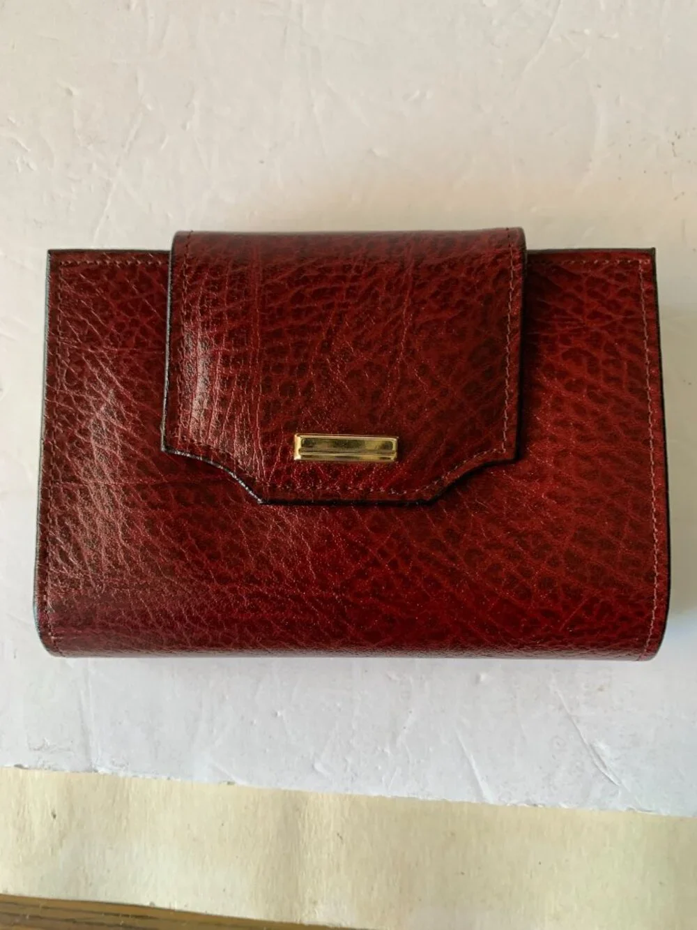 BUXTON CONTINENTAL CLUTCH 30 RED LEATHER WALLET NEW IN BOX VINTAGE NEW OLD STOCK